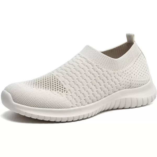 TIOSEBON Women's Athletic Walking Shoes Slip on Casual Mesh Soft Breathabale Sneakers