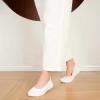 imageTIOSEBON Womens SlipOn Loafer Flat Foam Mesh Comfortable Walking Shoes 23826 All White 7 US