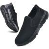 imageTIOSEBON Mens Mesh Slip On Walking Shoes LoafersWork Drving Tennis ShoesAAll Black