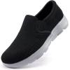 imageTIOSEBON Mens Mesh Slip On Walking Shoes LoafersWork Drving Tennis ShoesABlackgray