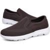 imageTIOSEBON Mens Mesh Slip On Walking Shoes LoafersWork Drving Tennis ShoesABrown
