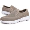 imageTIOSEBON Mens Mesh Slip On Walking Shoes LoafersWork Drving Tennis ShoesAKhaki