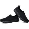 imageTIOSEBON Mens Mesh Slip On Walking Shoes LoafersWork Drving Tennis ShoesBAll Black