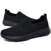 imageTIOSEBON Mens Mesh Slip On Walking Shoes LoafersWork Drving Tennis ShoesBAll Black
