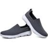 imageTIOSEBON Mens Mesh Slip On Walking Shoes LoafersWork Drving Tennis ShoesBDeep Gray