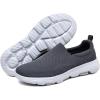imageTIOSEBON Mens Mesh Slip On Walking Shoes LoafersWork Drving Tennis ShoesBDeep Gray