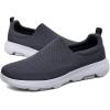 imageTIOSEBON Mens Mesh Slip On Walking Shoes LoafersWork Drving Tennis ShoesBDeep Gray