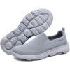imageTIOSEBON Mens Mesh Slip On Walking Shoes LoafersWork Drving Tennis ShoesBGray