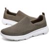 imageTIOSEBON Mens Mesh Slip On Walking Shoes LoafersWork Drving Tennis ShoesBKhaki