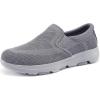 imageTIOSEBON Mens Mesh Slip On Walking Shoes LoafersWork Drving Tennis ShoesADeep Graygray