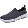 imageTIOSEBON Mens Mesh Slip On Walking Shoes LoafersWork Drving Tennis ShoesBDeep Gray