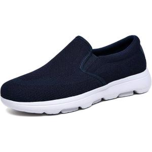 imageTIOSEBON Mens Mesh Slip On Walking Shoes LoafersWork Drving Tennis ShoesANavy