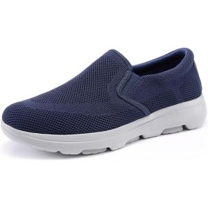 imageTIOSEBON Mens Mesh Slip On Walking Shoes LoafersWork Drving Tennis ShoesANavygray