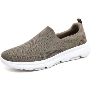 imageTIOSEBON Mens Mesh Slip On Walking Shoes LoafersWork Drving Tennis ShoesBKhaki