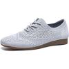 imageTIOSEBON Womens Oxford Flats Vintage Brogue Loafer Classic Dress ShoesBLight Gray