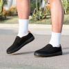 imageTIOSEBON Mens Memory Foam Mesh Walking Shoes Arch Support Comfort Slipon LoaferBlack
