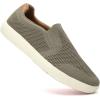 imageTIOSEBON Mens Memory Foam Mesh Walking Shoes Arch Support Comfort Slipon LoaferKhakiGreen