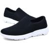 imageTIOSEBON Mens Mesh Slip On Walking Shoes LoafersWork Drving Tennis ShoesABlack