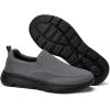 imageTIOSEBON Mens Mesh Slip On Walking Shoes LoafersWork Drving Tennis ShoesBDeep Grayblack