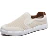 imageTIOSEBON Mens Memory Foam Mesh Walking Shoes Arch Support Comfort Slipon LoaferBeige