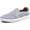 imageTIOSEBON Mens Memory Foam Mesh Walking Shoes Arch Support Comfort Slipon LoaferGrey