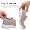 image:imageTIOSEBON Womens Walking Sock Shoes Elastic Knit Lightweight Slip on Breathable Yoga SneakersANude