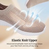 image:imageTIOSEBON Womens Walking Sock Shoes Elastic Knit Lightweight Slip on Breathable Yoga SneakersANude