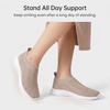 image:imageTIOSEBON Womens Walking Sock Shoes Elastic Knit Lightweight Slip on Breathable Yoga SneakersANude