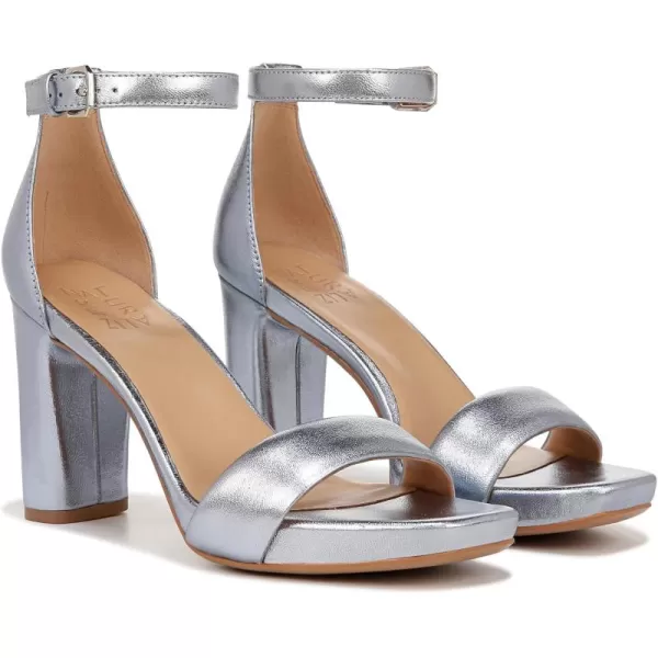 Light Blue Metallic Leather