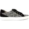 imageNaturalizer Womens Morrison LaceUp Fashion SneakerBlackWhite Tweed Fabric