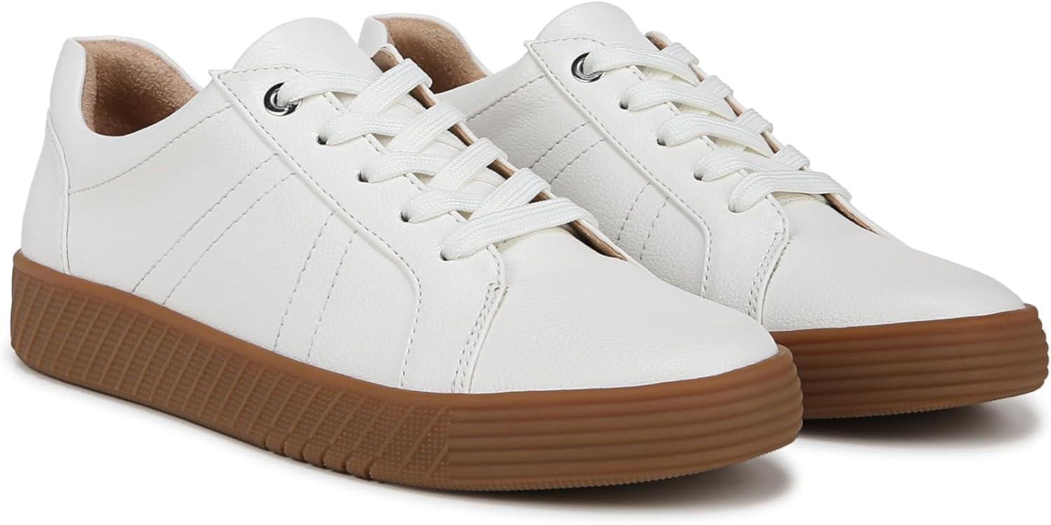 imageNaturalizer Soul Womens Neela LaceUp SneakerWhiteTan Bottom