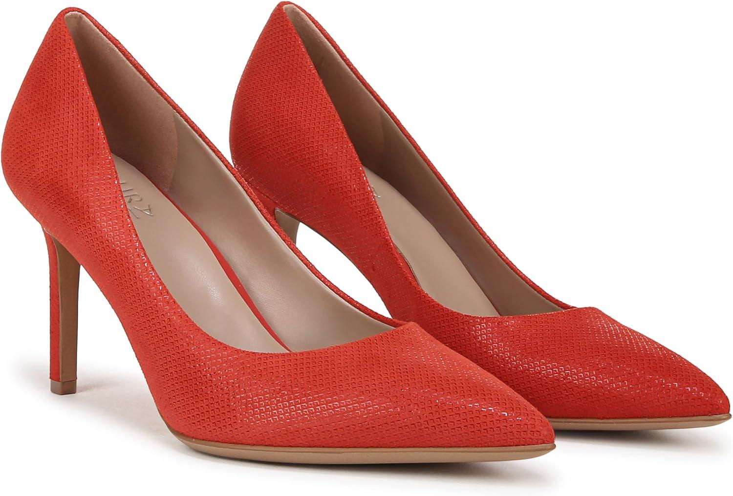 imageNaturalizer Womens Anna Pointed Toe High Heel PumpRed Suede Textured