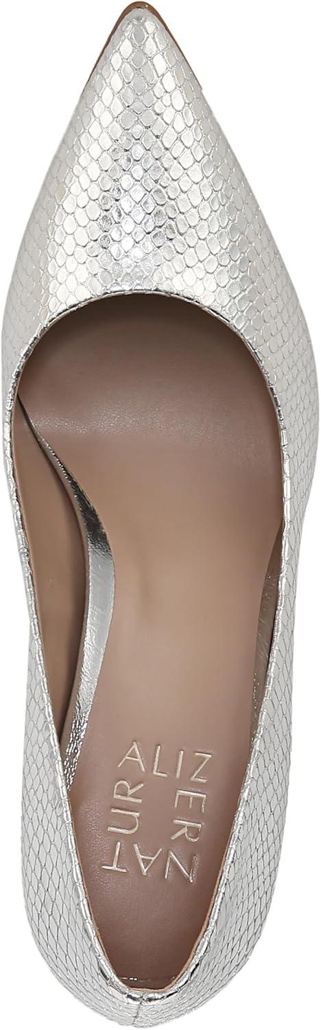 imageNaturalizer Womens Anna Pointed Toe High Heel PumpSilver Metallic Snake