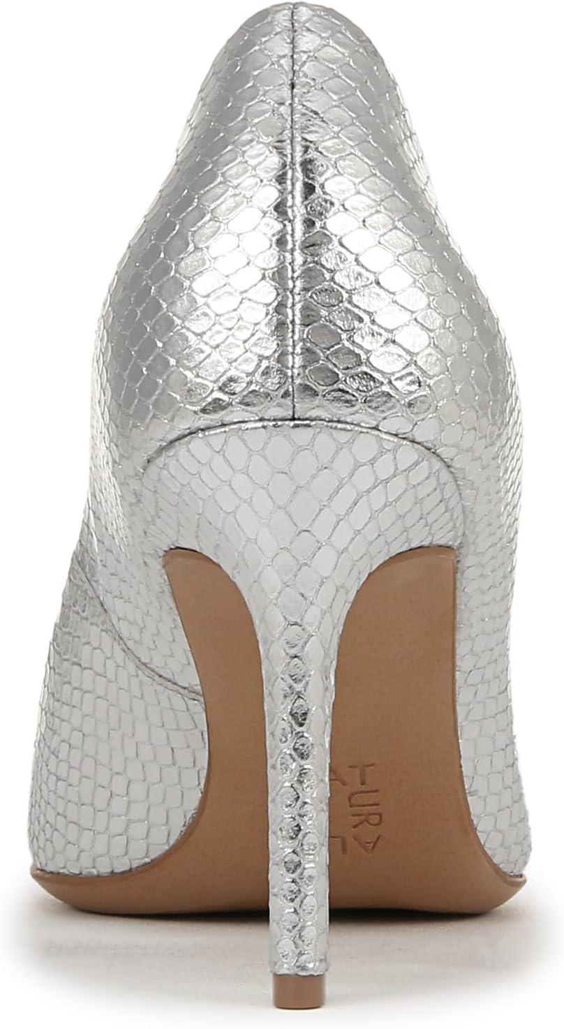 imageNaturalizer Womens Anna Pointed Toe High Heel PumpSilver Metallic Snake