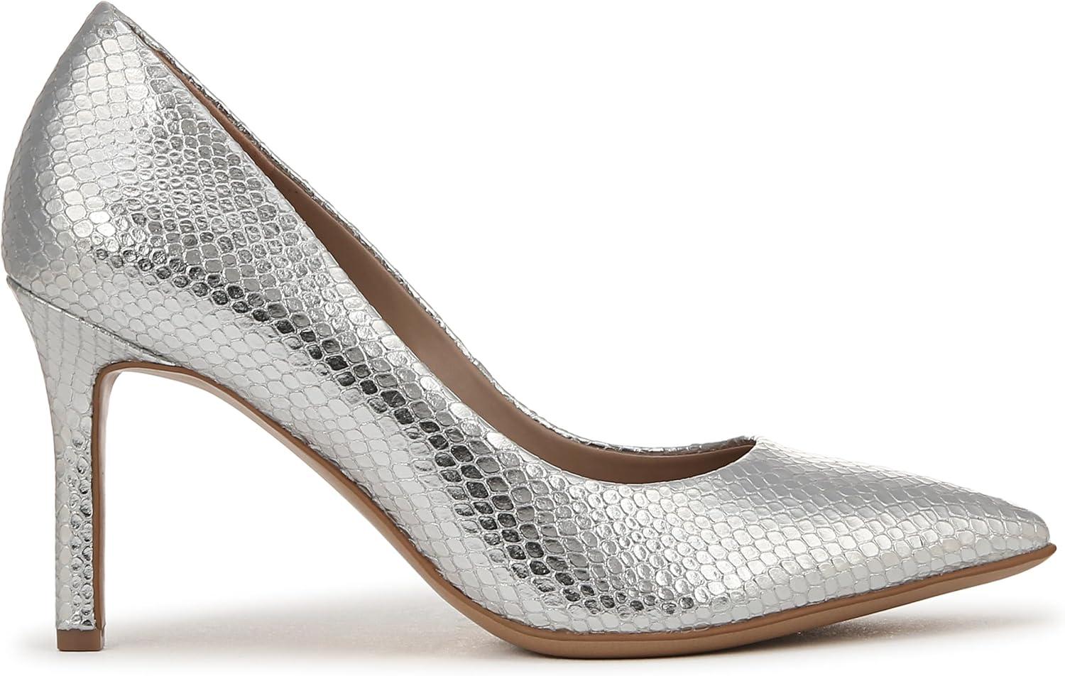 imageNaturalizer Womens Anna Pointed Toe High Heel PumpSilver Metallic Snake
