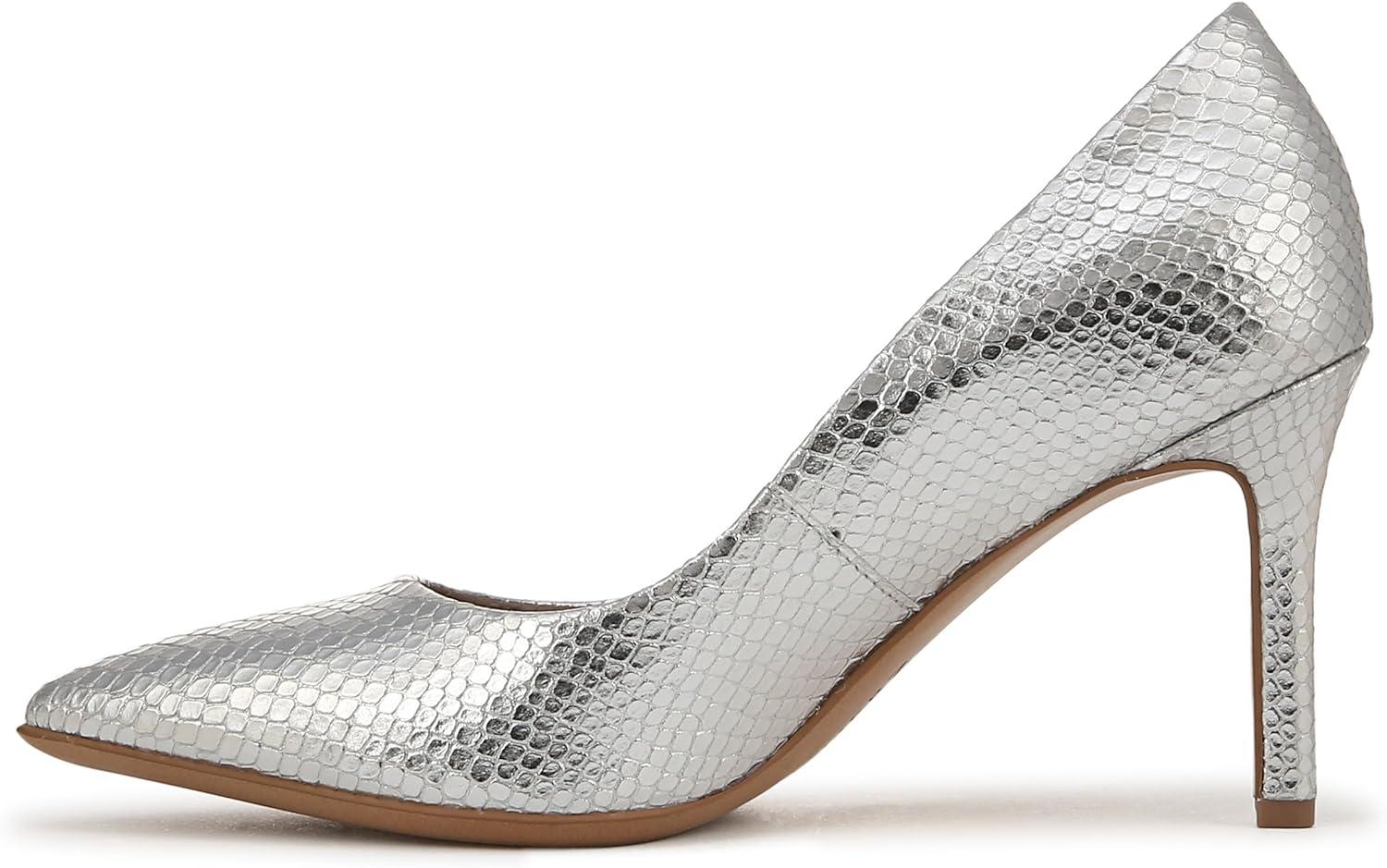 imageNaturalizer Womens Anna Pointed Toe High Heel PumpSilver Metallic Snake