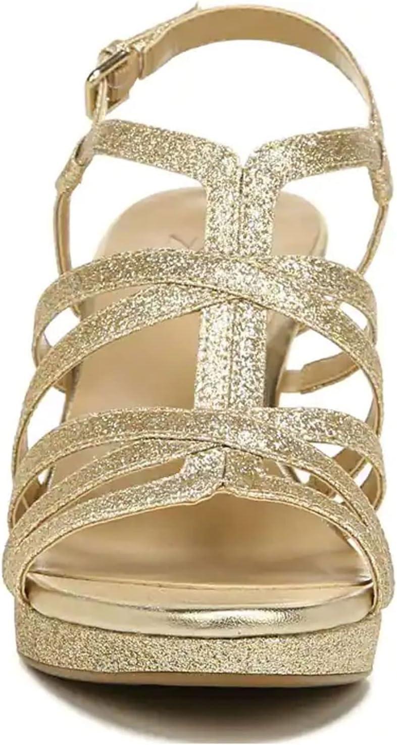 imageNaturalizer Womens Baylor Strappy High Heel SandalGold Glitter