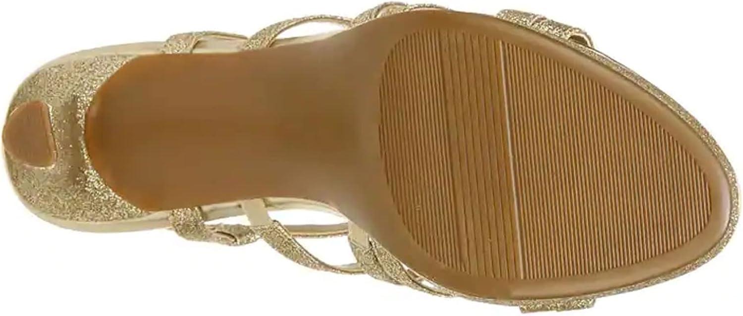 imageNaturalizer Womens Baylor Strappy High Heel SandalGold Glitter