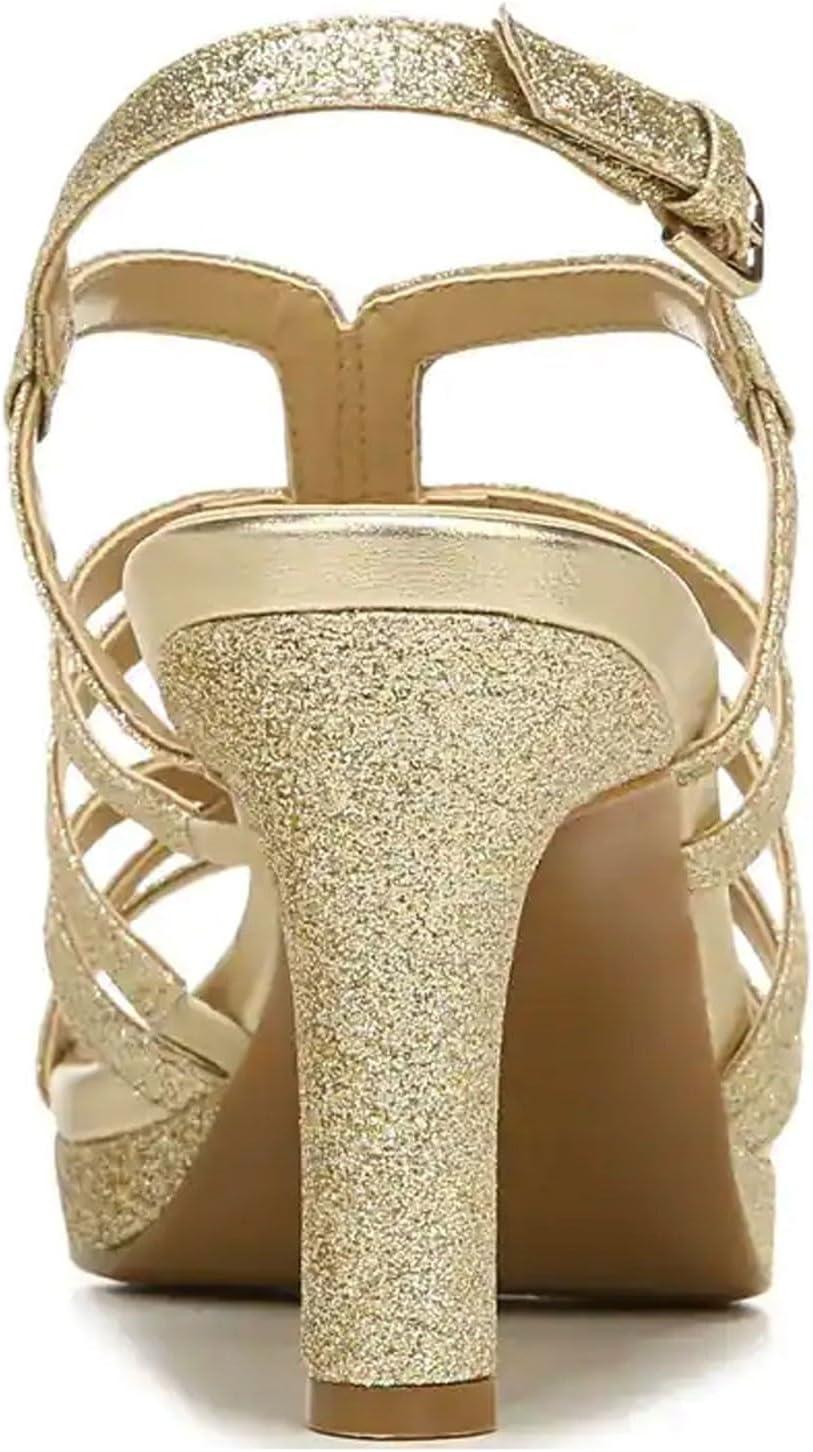 imageNaturalizer Womens Baylor Strappy High Heel SandalGold Glitter