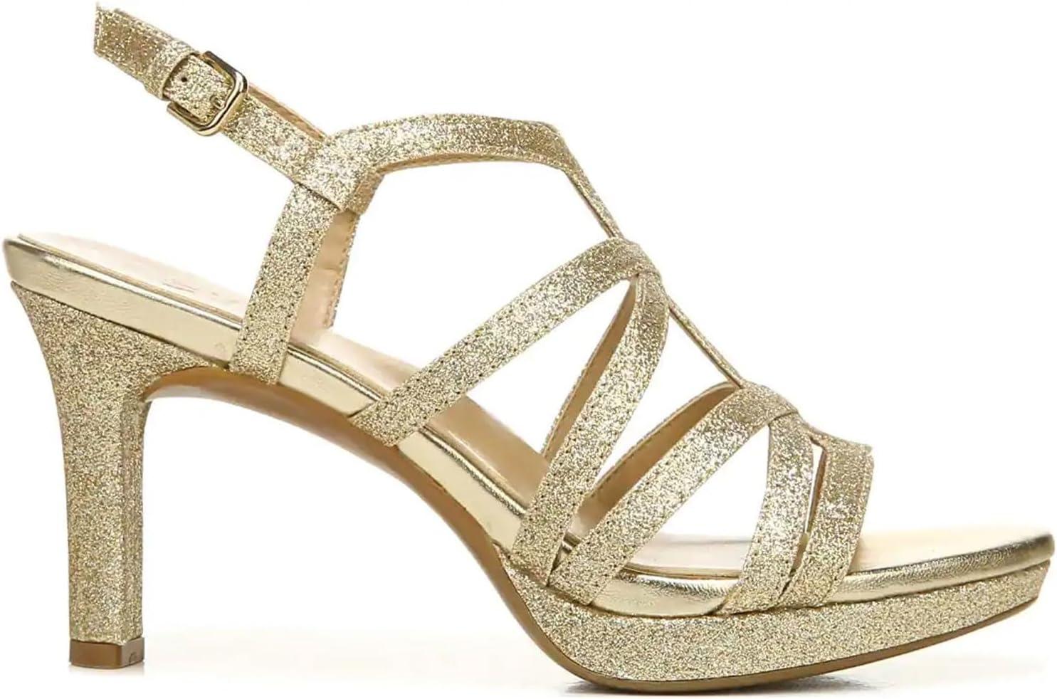 imageNaturalizer Womens Baylor Strappy High Heel SandalGold Glitter