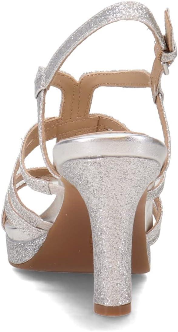 imageNaturalizer Womens Baylor Strappy High Heel SandalSilver Glitter