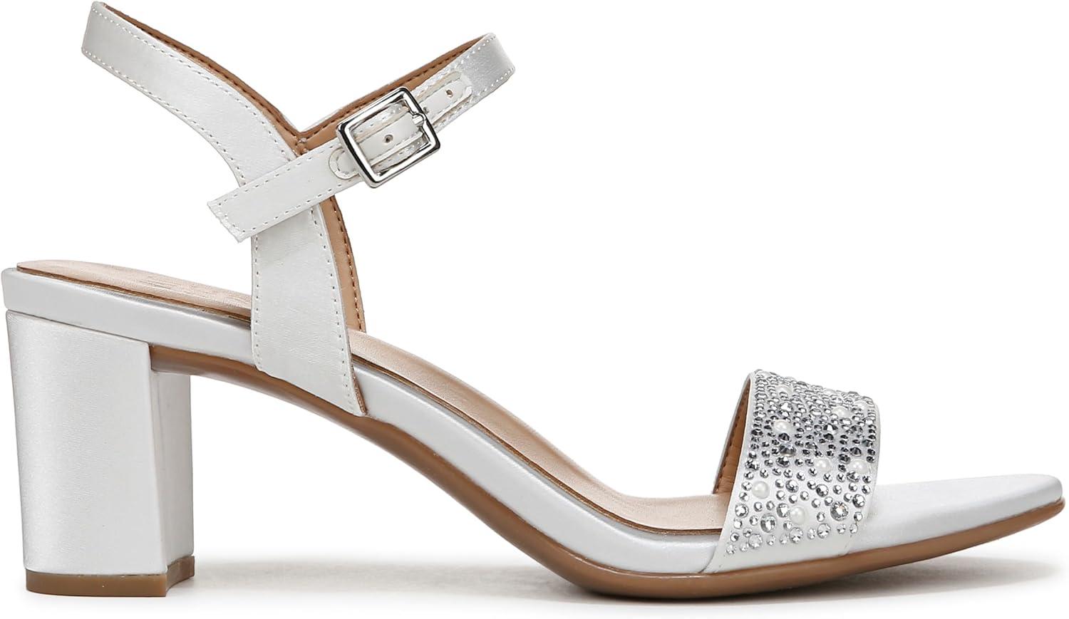 imageNaturalizer Womens Bristol Heeled SandalPearl White SatinPearls