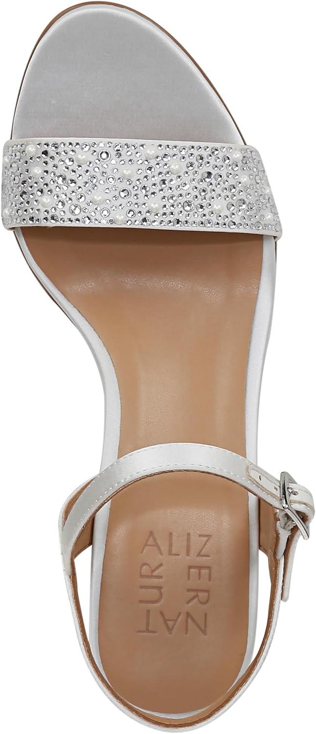 imageNaturalizer Womens Bristol Heeled SandalPearl White SatinPearls