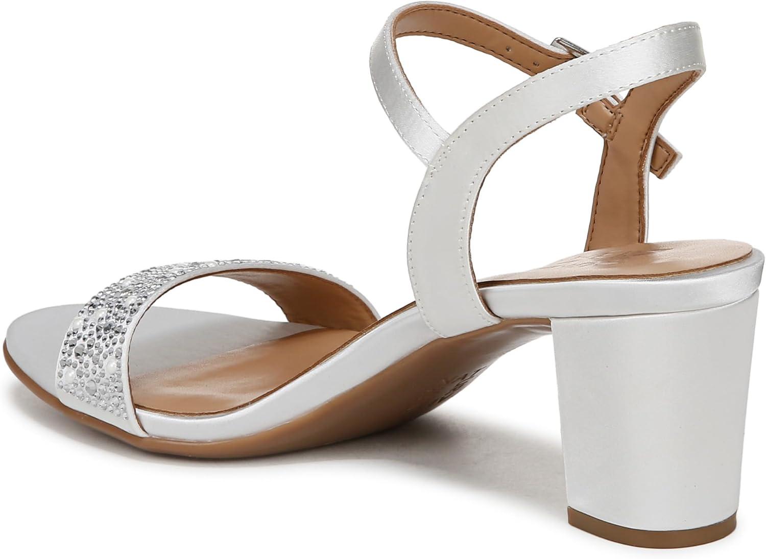 imageNaturalizer Womens Bristol Heeled SandalPearl White SatinPearls