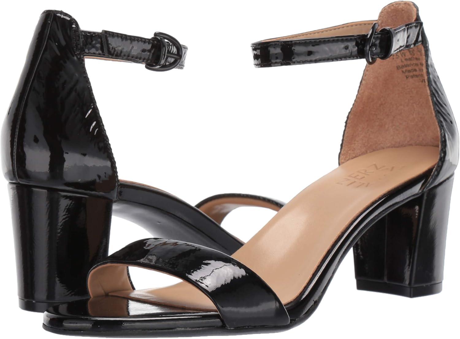 imageNaturalizer Womens Vera Ankle Strap Block Heel Dress SandalBlack