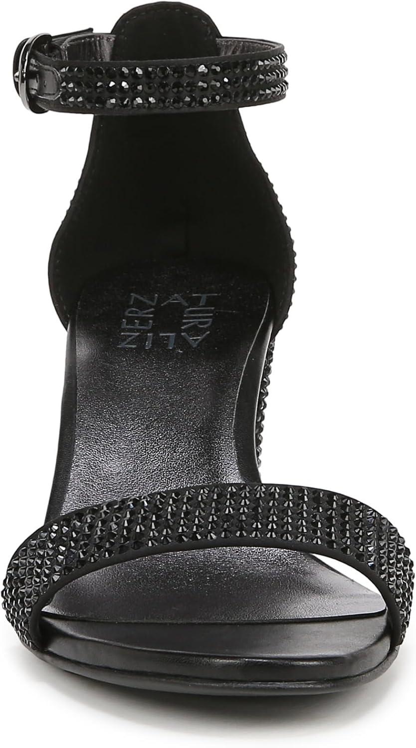 imageNaturalizer Womens Vera Ankle Strap Block Heel Dress SandalBlack Glitz