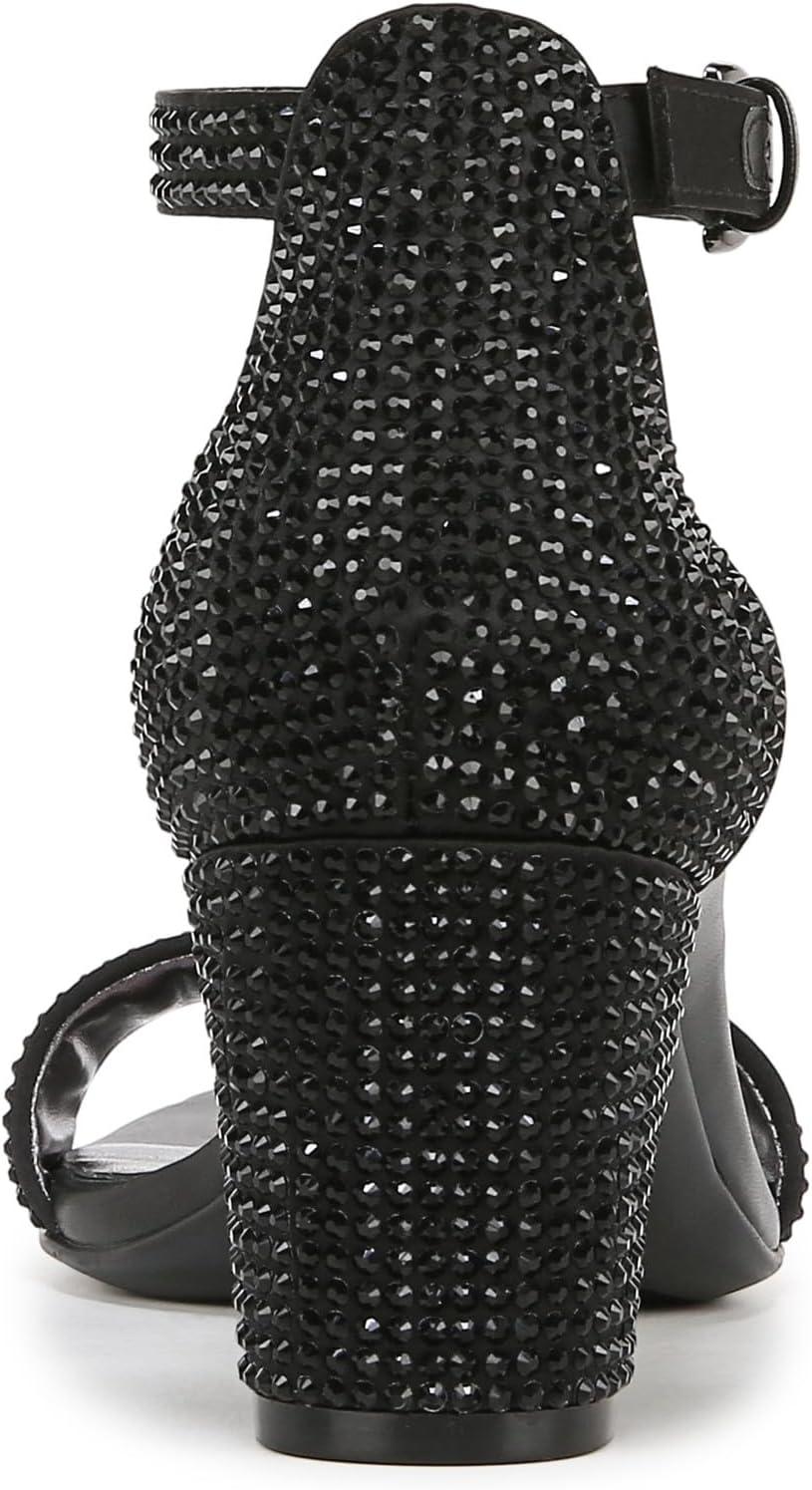 imageNaturalizer Womens Vera Ankle Strap Block Heel Dress SandalBlack Glitz
