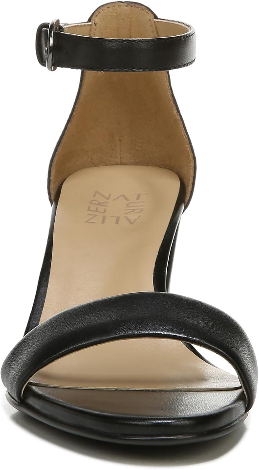imageNaturalizer Womens Vera Ankle Strap Block Heel Dress SandalBlack Leather