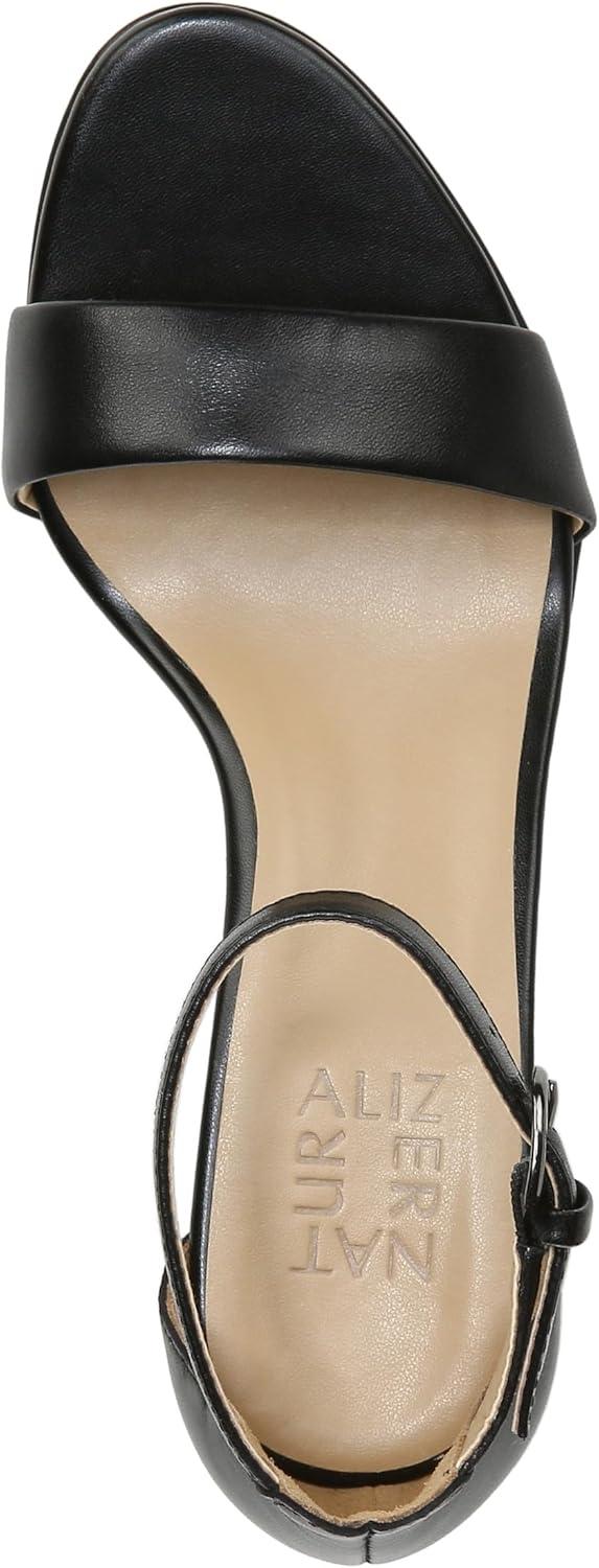imageNaturalizer Womens Vera Ankle Strap Block Heel Dress SandalBlack Leather