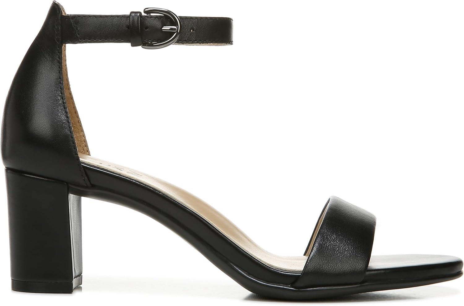 imageNaturalizer Womens Vera Ankle Strap Block Heel Dress SandalBlack Leather